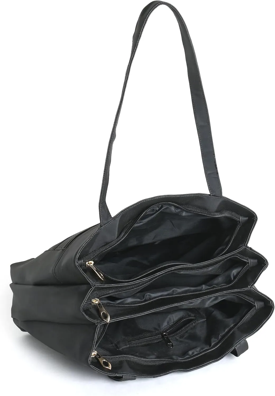 Women Leather Tote Bag, Classic Unlined Design, Interior and Exterior Pockets, Stylish, Lightweight for casual