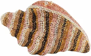 Women Summer Fish Conch Rhinestone Bag Dinner Handbag Sparkly Beach Shell Crystal Evening Clutch for Prom Party
