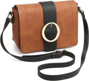 Women Vegan Leather Crossbody Shoulder Bags Fashion Purses Structured Messenger Bags