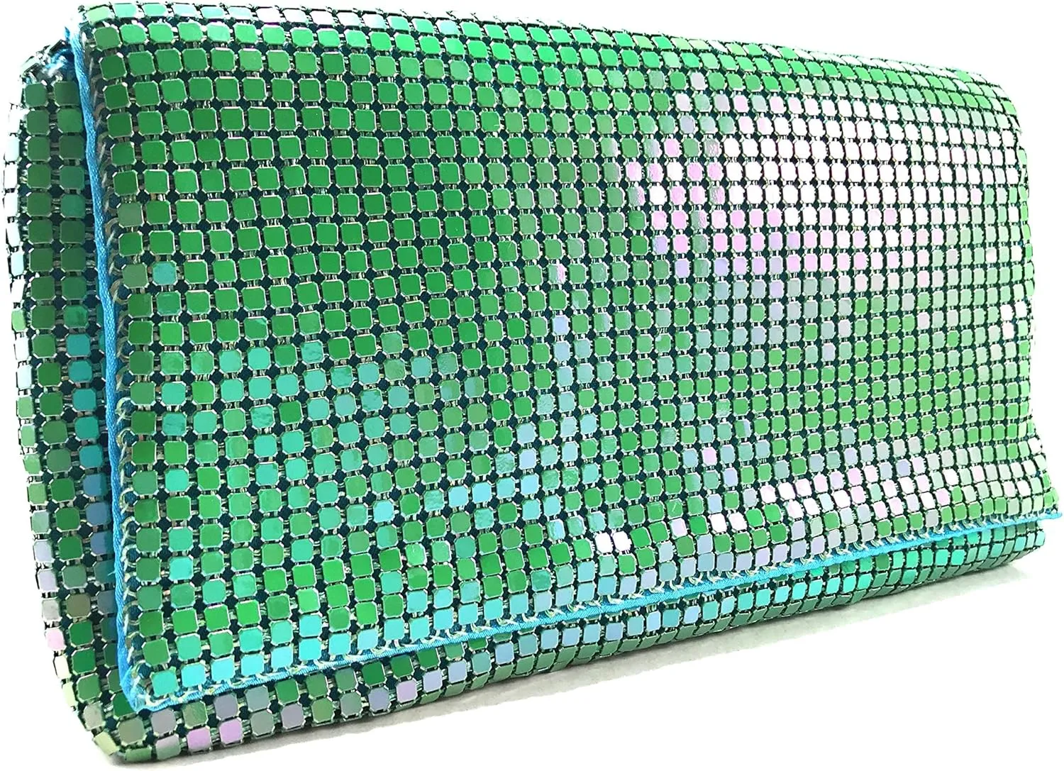 Women Vintage Evening Clutch Metal Mesh soft purse with Short Shoulder Strap for Parties, Weddings, Events