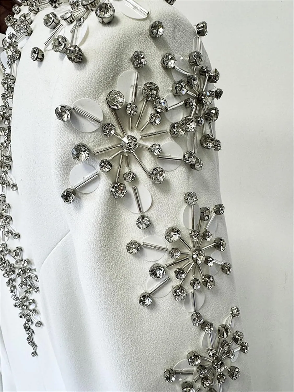 Women's 2025 Designer Party Dresses Rhinestone Diamonds Beaded Split Long Maxi Prom Dress Female Evening Gown
