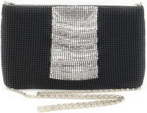 Womens clutch metal mesh metal beaded mesh evening purse for Cocktail Party Prom Wedding Banquet