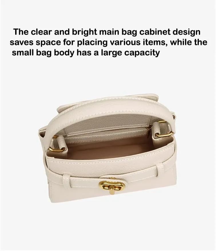 Women's Crossbody Handbag,100% Genuine Leather, Gold Hardware