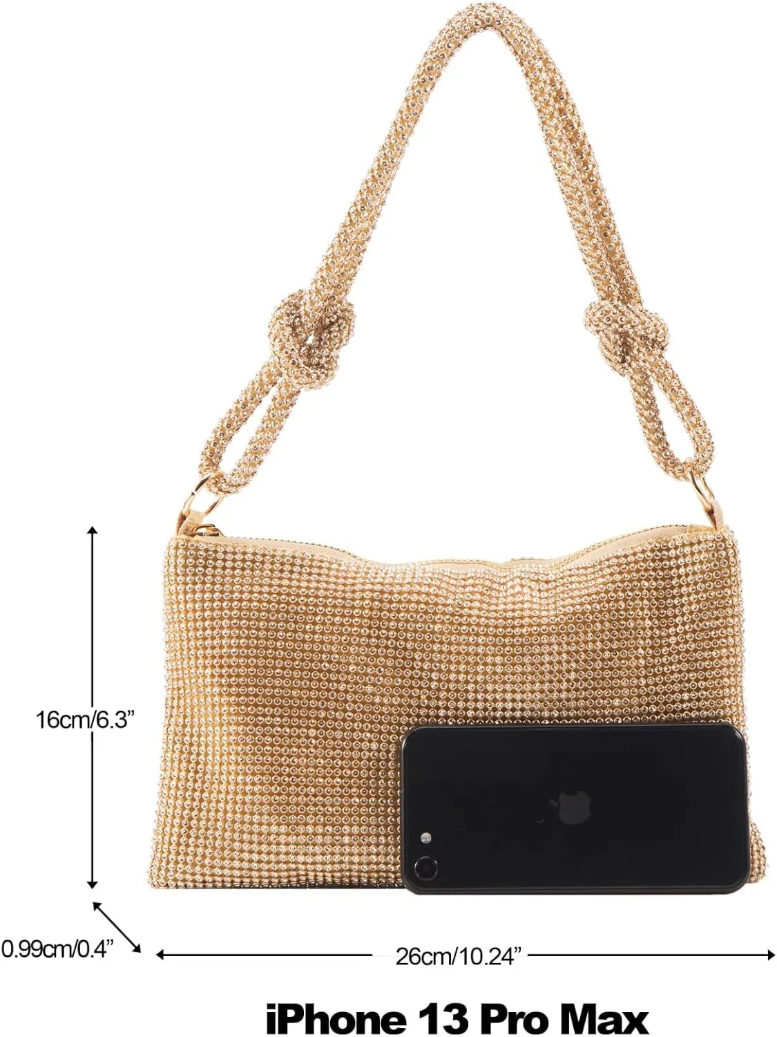 Women's Evening Bag Rhinestone Clutch Purses for Lady Party Tote Bag Prom Wedding Handbag