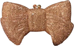 Women's Evening Handbags Luxury Purses and Handbags Rhinestone Wedding Clutch Purses for Women Diamond Purse Bow Champagne