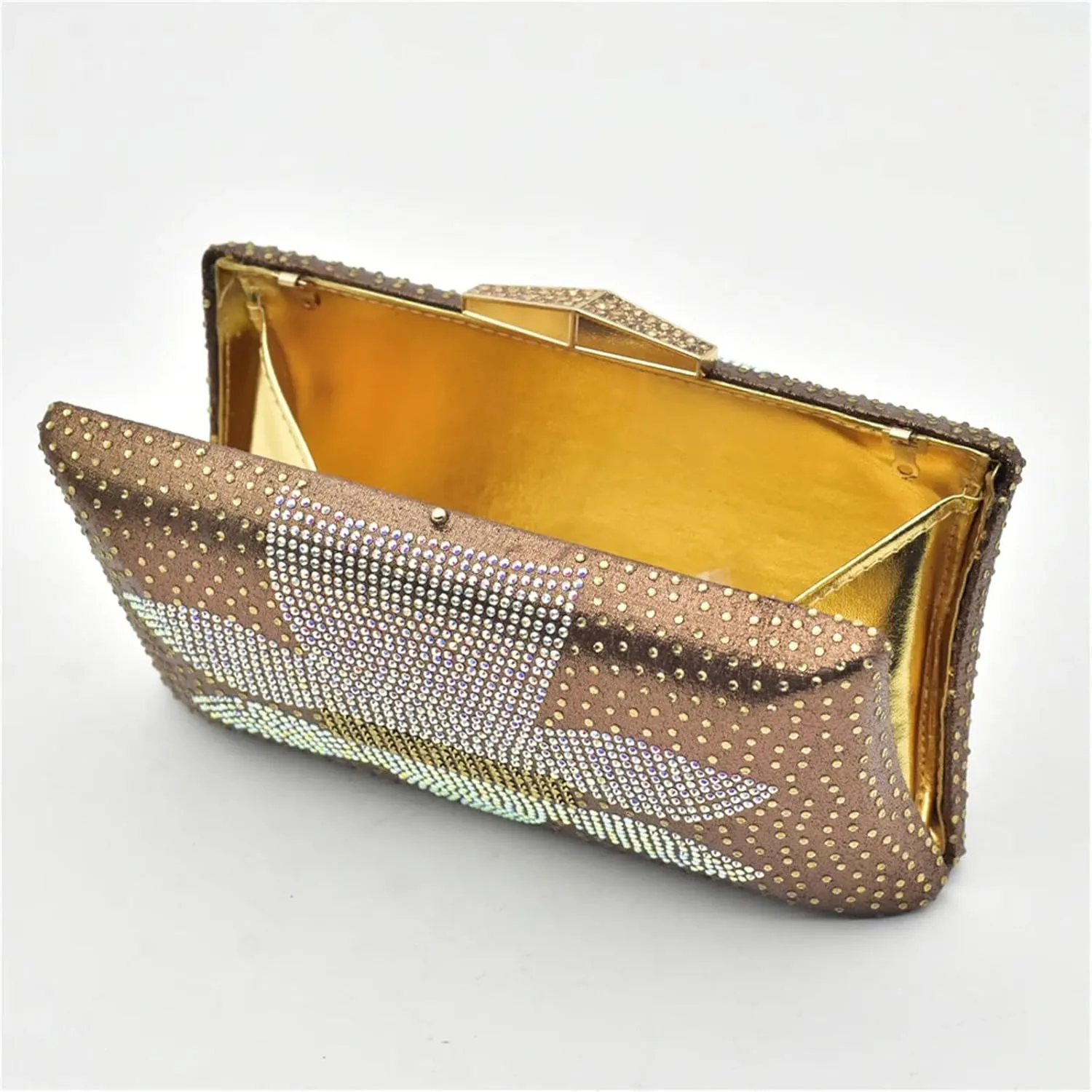 Womens Italian Rhinestone Shoes with Matching Bag Sets African Shoe and Bag Set for Party Wedding
