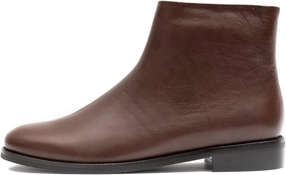 Women's Minimalist Leather Ankle Boots