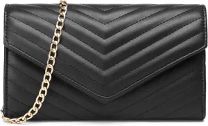 Women's Quilted Small Square Crossbody with Chain Strap Flap Minimalist Bag