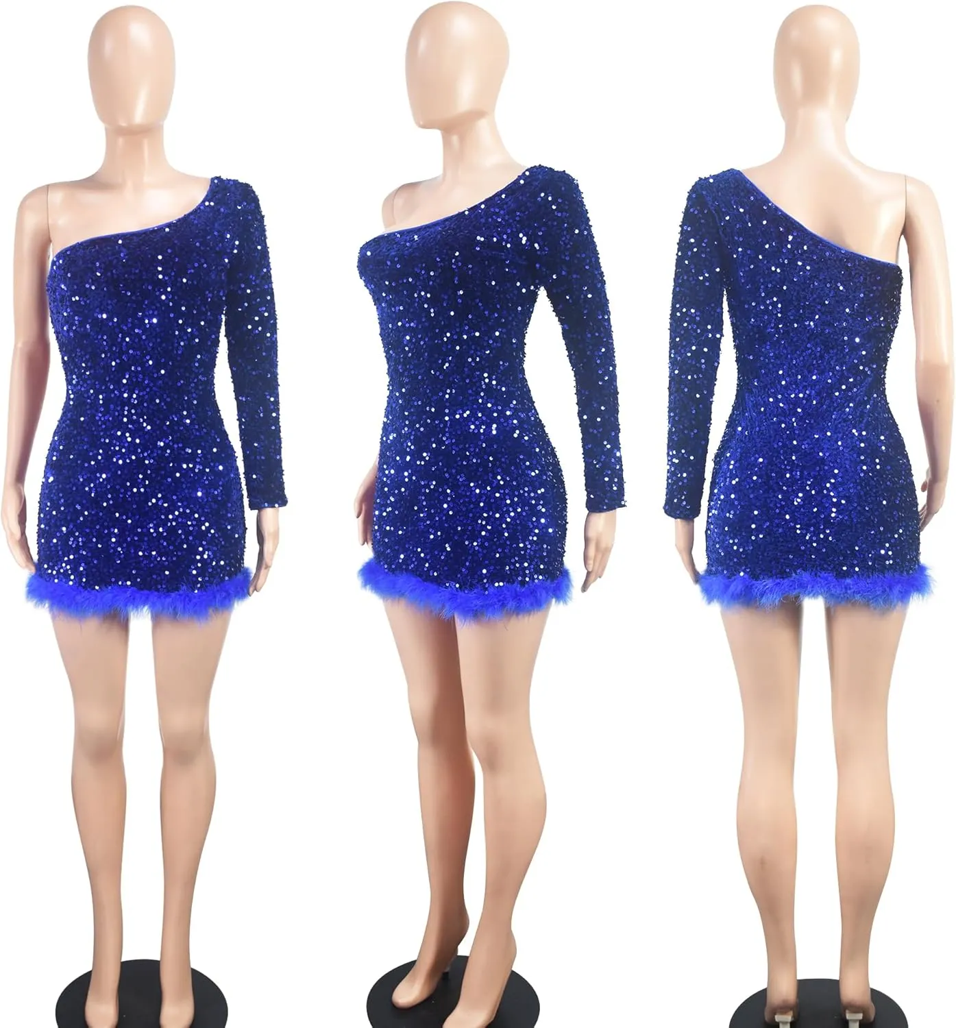 Women's Sexy Elegant Sparkly Rhinestone Sequins Birthday Party Club Night Outfit Prom Dress Evening Gowns
