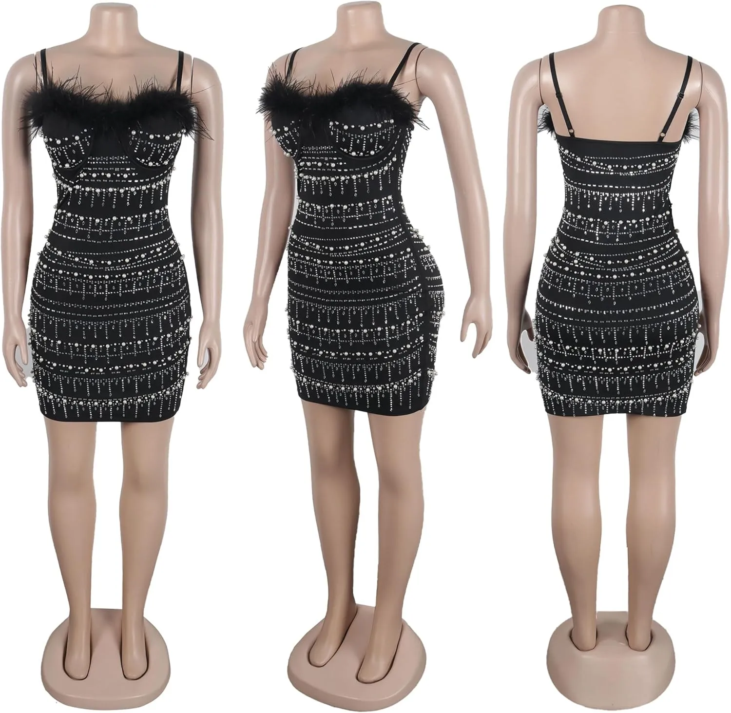 Women's Sexy Elegant Sparkly Rhinestone Sequins Birthday Party Club Night Outfit Prom Dress Evening Gowns