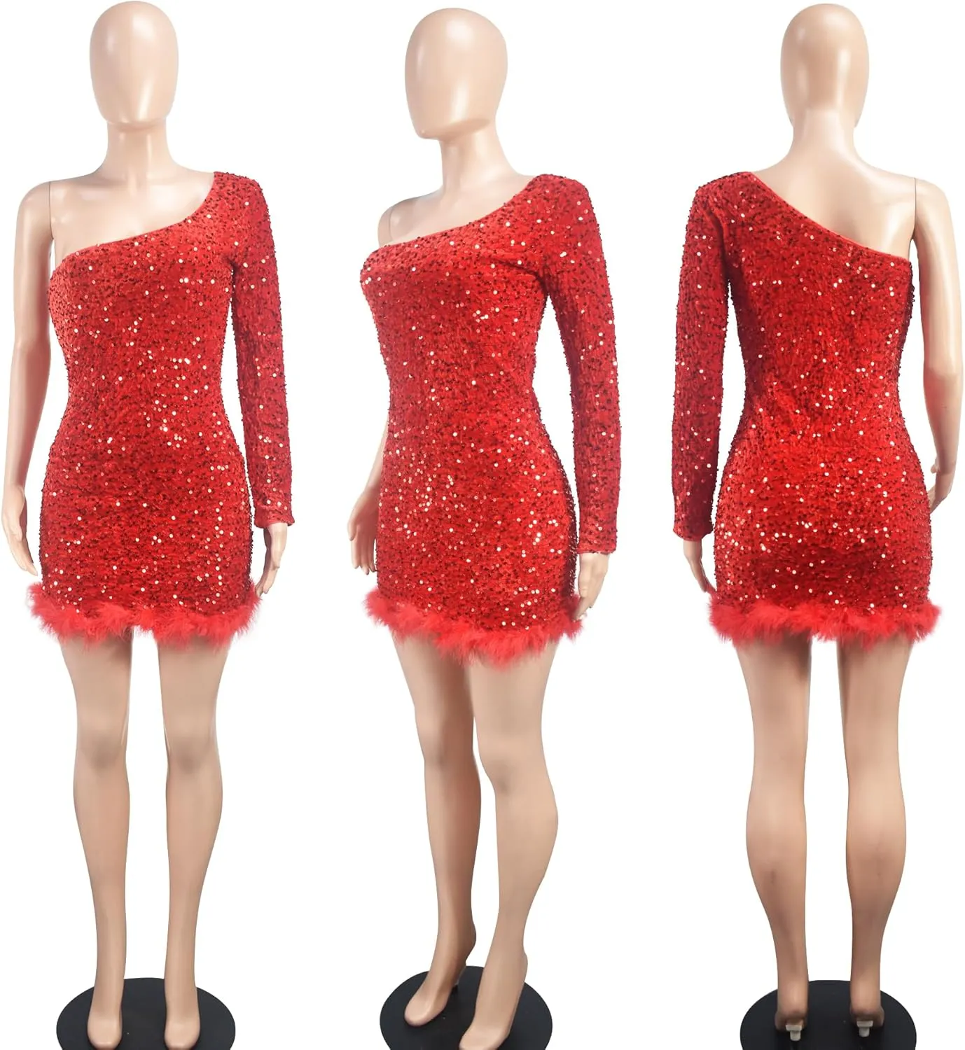 Women's Sexy Elegant Sparkly Rhinestone Sequins Birthday Party Club Night Outfit Prom Dress Evening Gowns