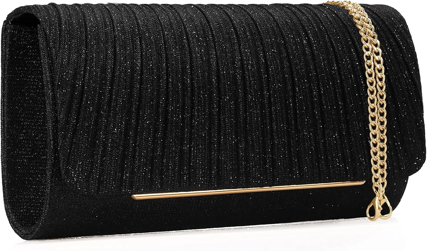 Women's Sparkling Evening Clutch Purse-Glitter Handbag with Detachable Strap for Weddings, Prom, Cocktail Parties