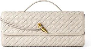 Woven Purse For Women Evening Clutch Woven Leather Handbags Crossbody Bag Suede Purse Formal Evening bag
