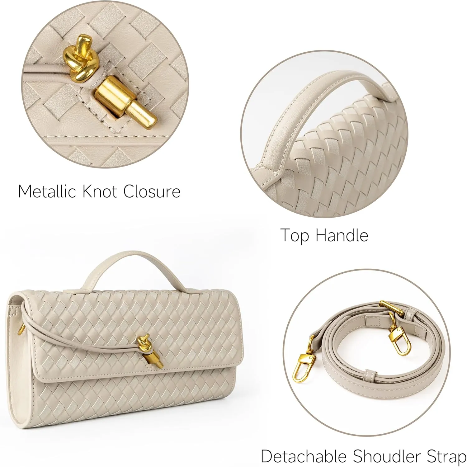 Woven Purse For Women Evening Clutch Woven Leather Handbags Crossbody Bag Suede Purse Formal Evening bag