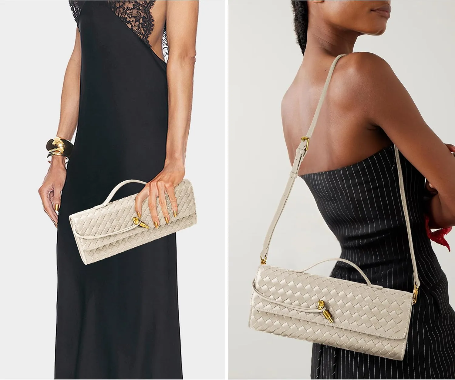 Woven Purse For Women Evening Clutch Woven Leather Handbags Crossbody Bag Suede Purse Formal Evening bag