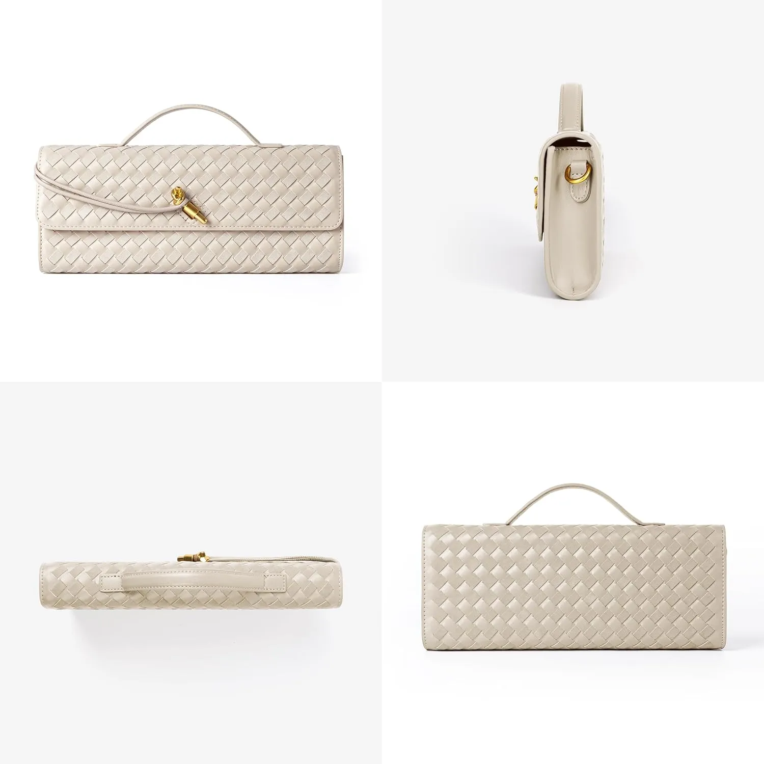 Woven Purse For Women Evening Clutch Woven Leather Handbags Crossbody Bag Suede Purse Formal Evening bag