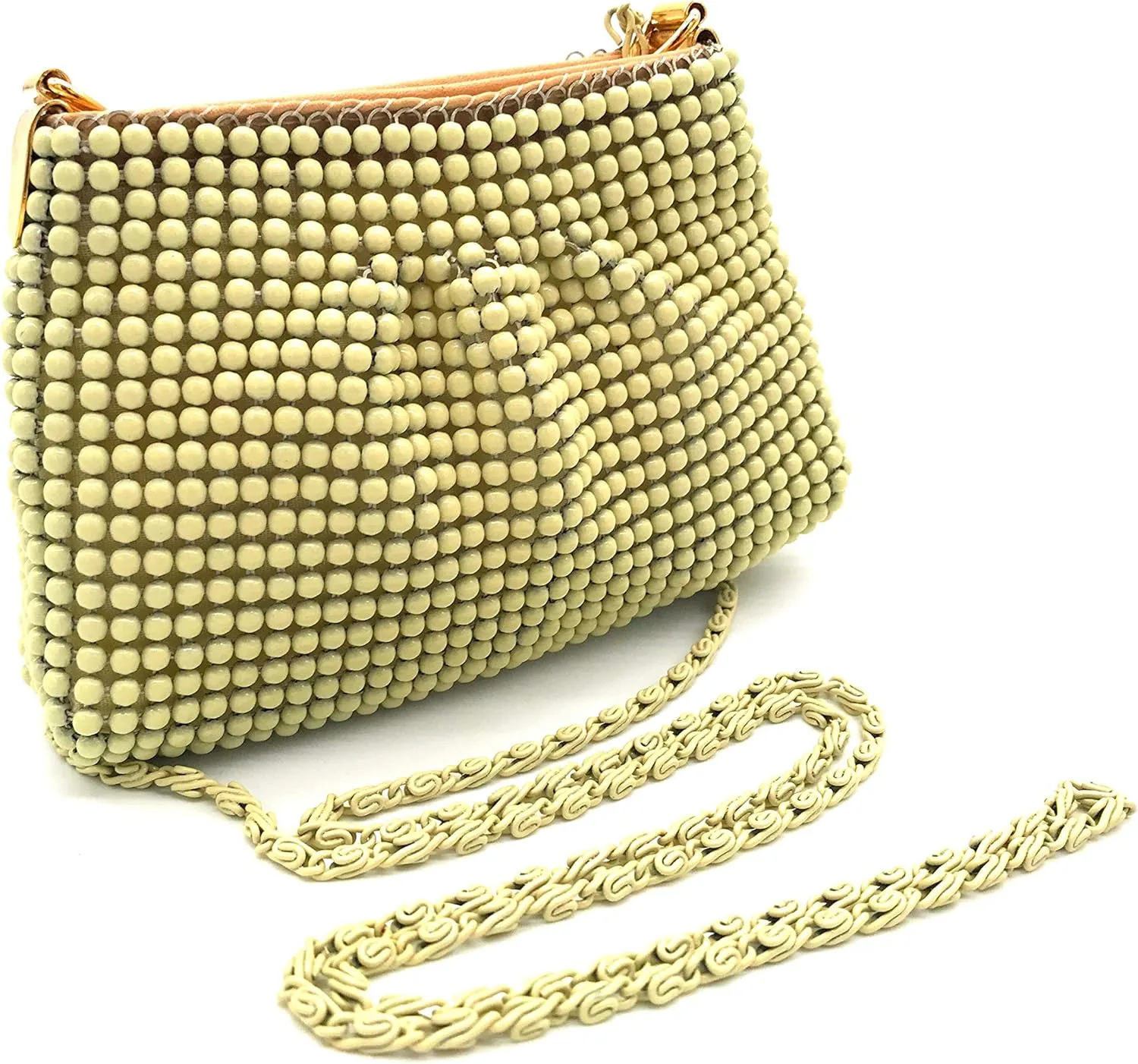 XXX-Small Women Clutch Metal Beaded Mesh Evening Purse