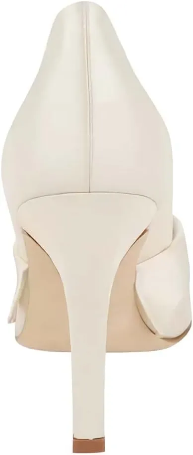 XYD Women's Pumps Stiletto High Heels Rhinestone Bead Closed Pointed Toe Slip On Comfort Ladies Office Work Church Wedding Party Dress Satin Shoes
