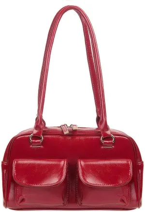 Y2K Shoulder Purses for Women Trendy - PU Leather Retro Boston Handbag, Lightweight and Versatile for Work and Travel