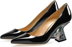 YDN Women's Sexy Pointed Toe Pumps Special Rhinestone High Heels Slip On Prom Party Dress Wedding Shoes Size 4-16 US