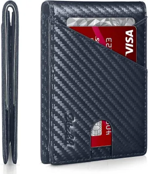 Zitahli Men's Slim RFID Blocking Leather Wallet - Premium Bifold Front Pocket Wallet with Gift Box,Leather Card Holder for Everyday Carry