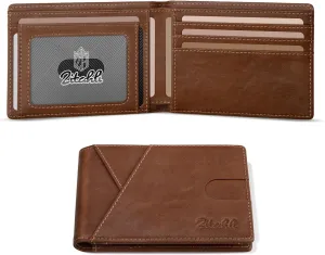 Zitahli Men's Slim RFID Blocking Leather Wallet - Premium Bifold Front Pocket Wallet with Gift Box,Leather Card Holder for Everyday Carry