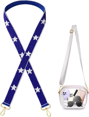 ZOLEAROPY Game Day Beaded Purse Strap Stadium Football University College Star Bag Strap Accessory Game Day Clear Crossbody